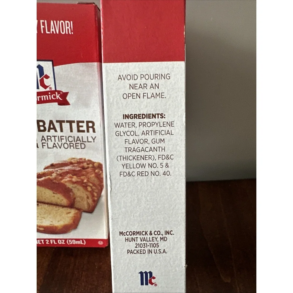 McCormick Cake Batter Flavoring 2 oz (Pack of 2) - Vanilla Extract Substitute‎
